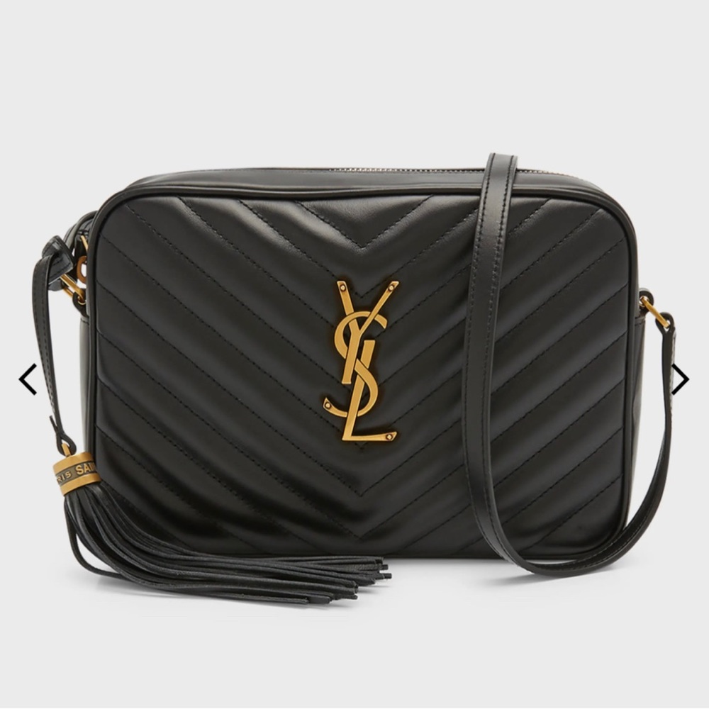 Ysl Lou Medium YSL Quilted Camera Crossbody Bag with Pocket